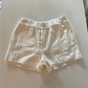 NEW Allsaints Giana Crochet Shorts Tofu White L Knit Boho Beach Open Stitch
